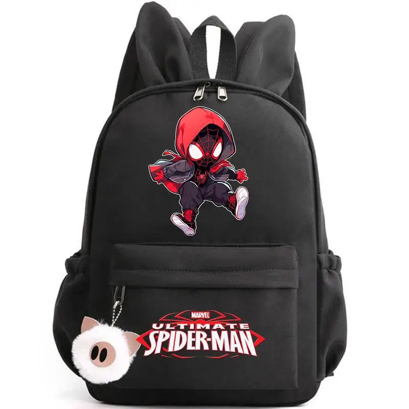 Cartable Spider-Man noir enfant avec motif super-héros moderne