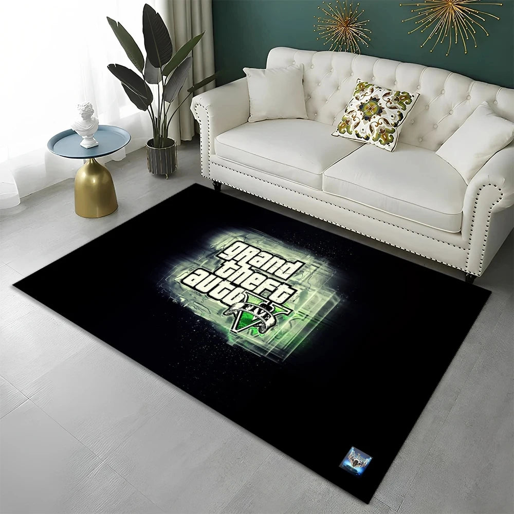 Tapis sol gamer GTA 5 fond noir