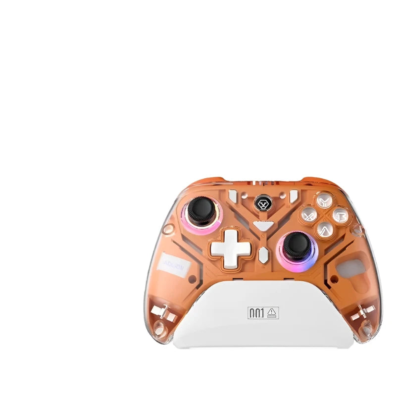 manette gamer pc orange led