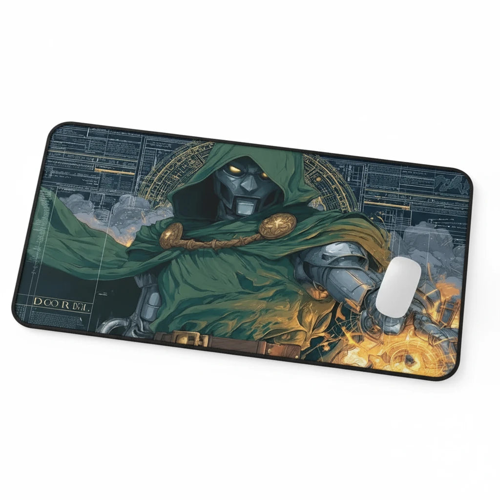 Mouse pad Doctor Doom Marvel avec surface lisse et bords renforcés