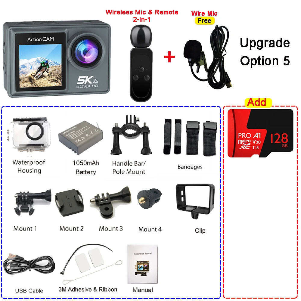 Caméra d'Action 5K upgrade 5
