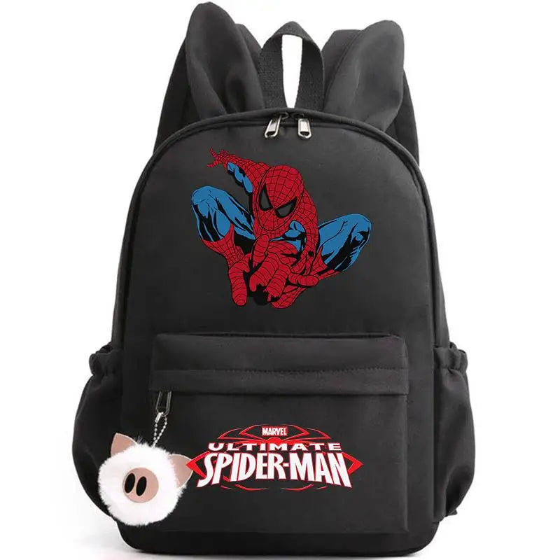 Sac à dos Spider-Man noir Marvel 30L, sac scolaire pratique et stylé