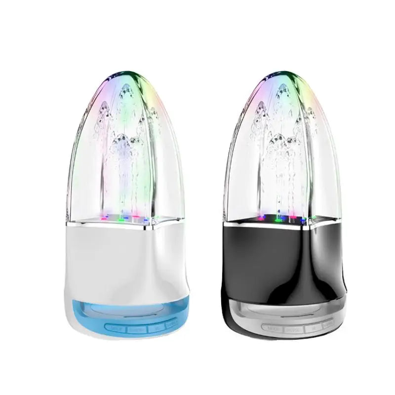 enceinte fontaine led blanc et noir