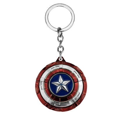 Porte-clés Marvel Avengers Captain America vintage, accessoire métal solide.