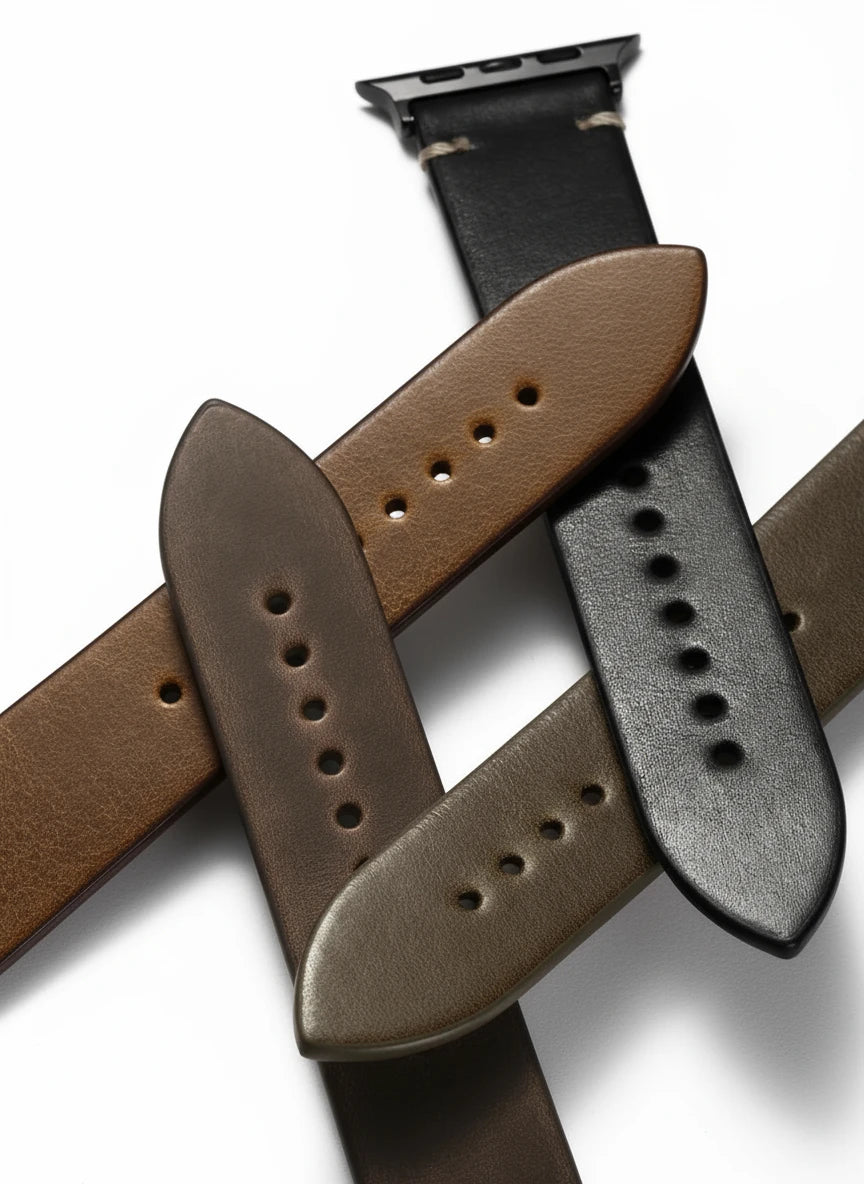 Bracelet en cuir véritable pour Apple Watch – style classique et élégant