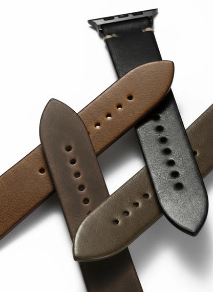 Bracelet en cuir véritable pour Apple Watch – style classique et élégant