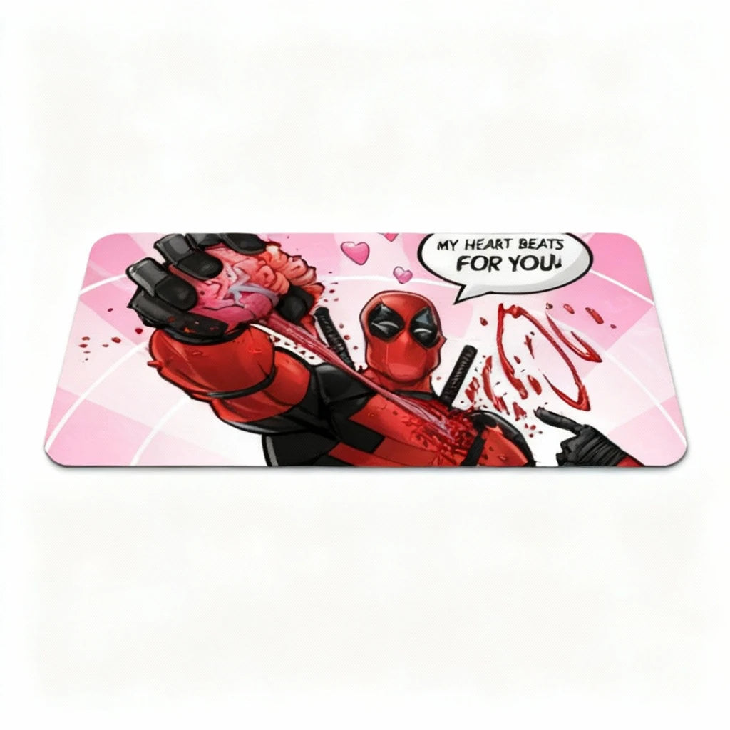 Tapis de souris Marvel Deadpool MINISO – grand tapis gamer antidérapant en caoutchouc HD