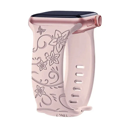 Bracelet Apple Watch gravé – style féminin et moderne