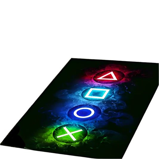 tapis gamer sol  touche playstation