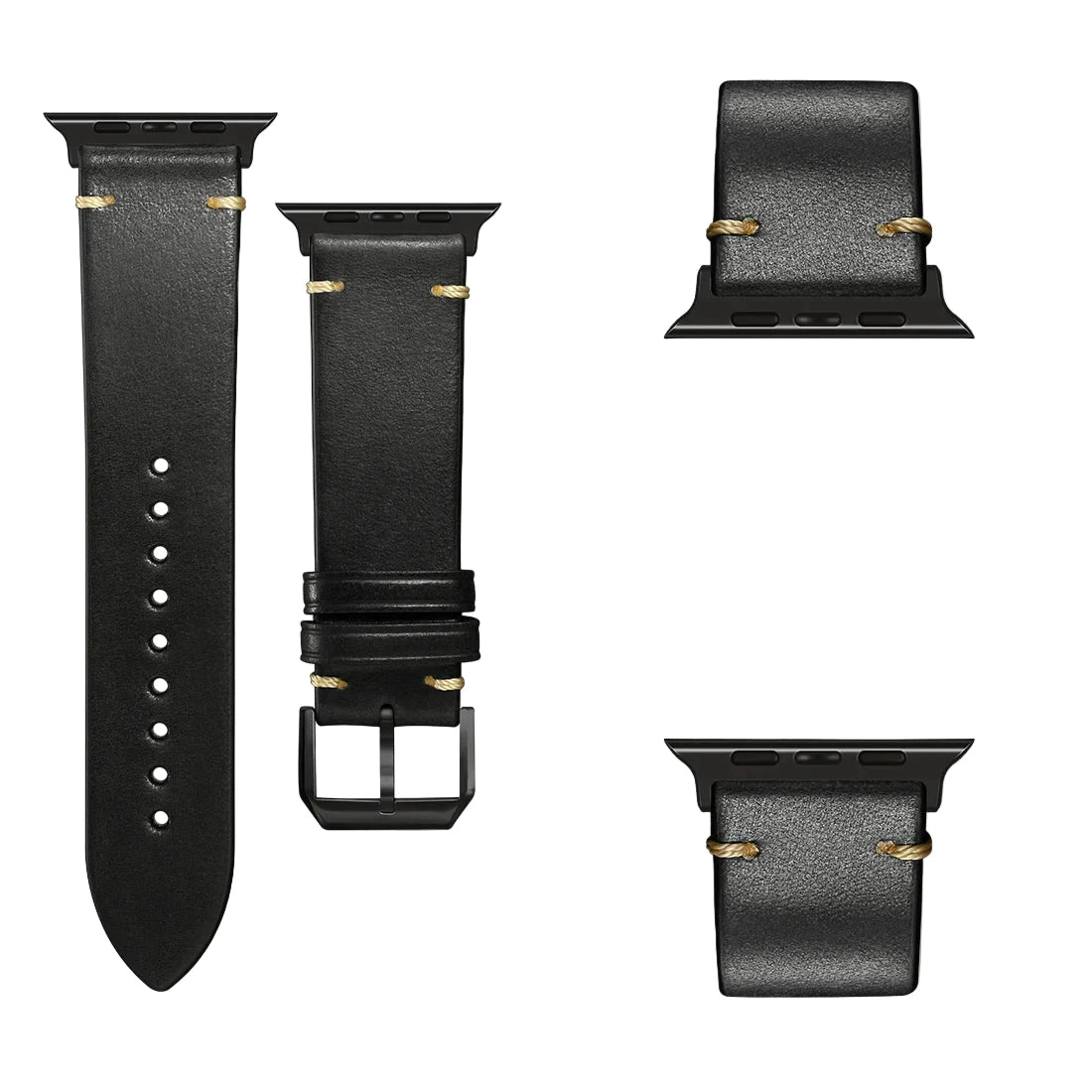 Bracelet Apple Watch 41 mm en cuir lisse – finition soignée