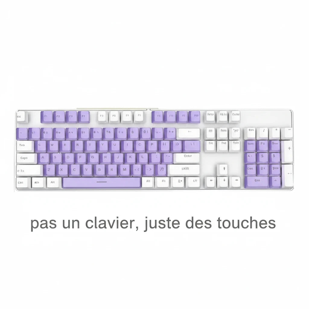 Keycaps ABS rétroéclairés pour clavier de bureau et gaming