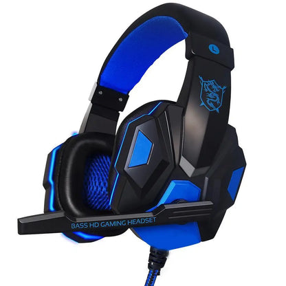 casque de jeu bleu