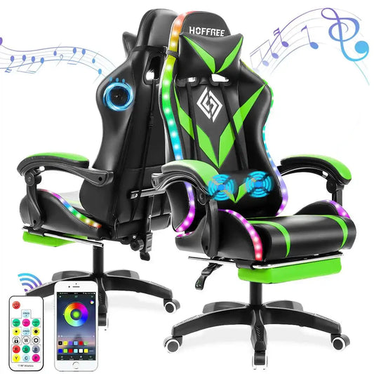 Chaise gamer enceinte LED connectée