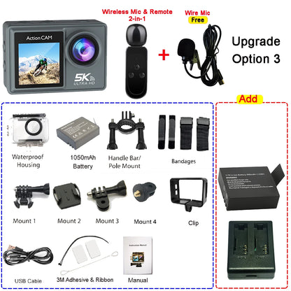 Caméra d'Action 5K Upgrade 3
