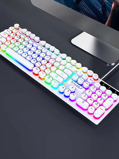 clavier blanc gamer