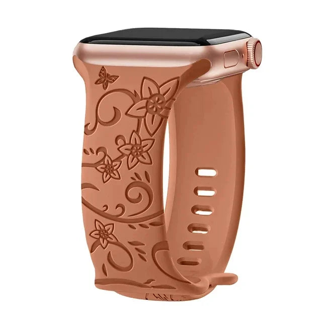 Bracelet Apple Watch 38 mm – motif floral pour femme