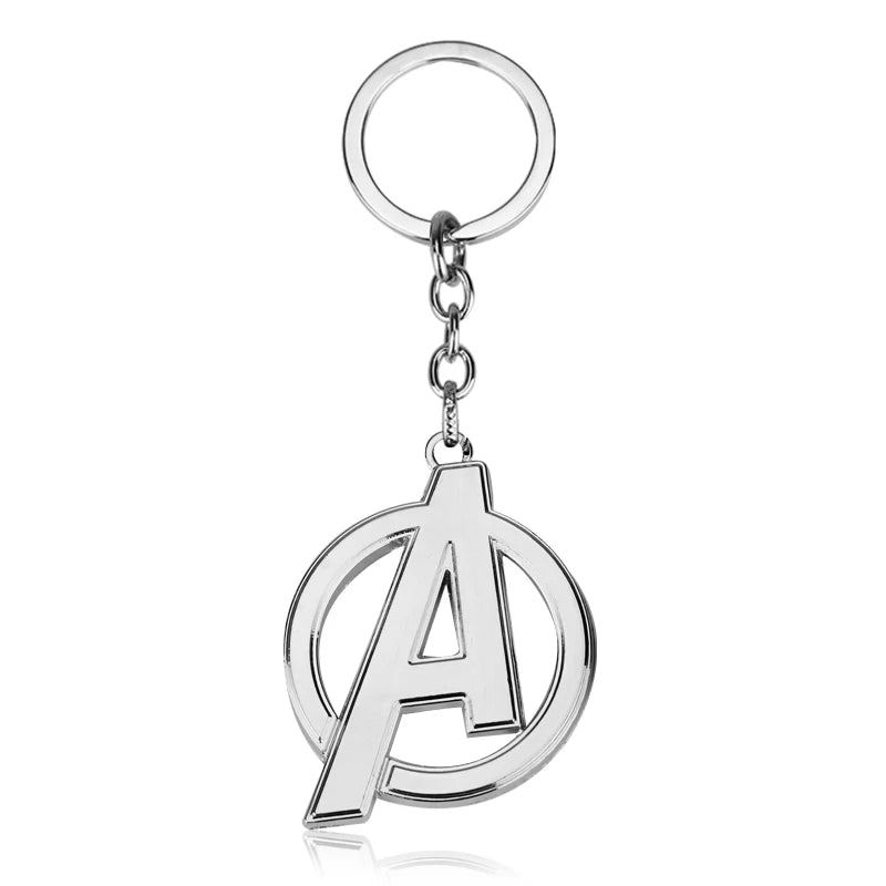 Porte-clés Avengers Marvel logo A métal argenté.