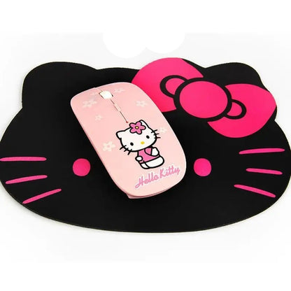Souris rechargeable Hello Kitty avec câble USB et design kawaii