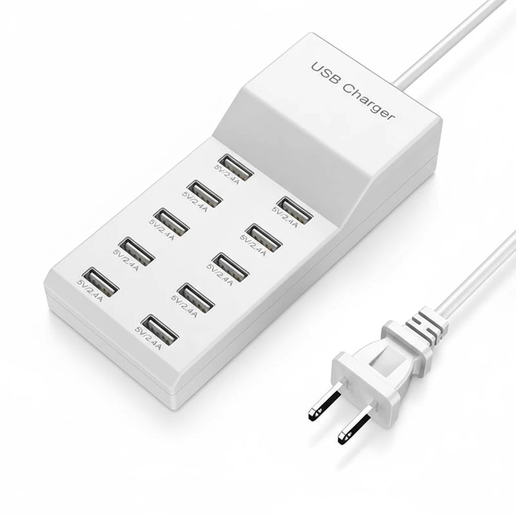 Station de charge USB 10 ports EDUP avec écran LCD et charge rapide