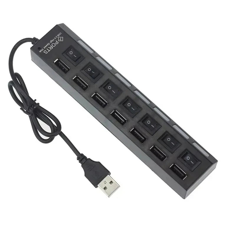 Répartiteur USB avec voyants LED bleus