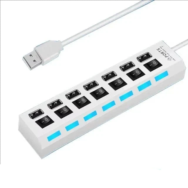 Hub USB 7 ports haute compatibilité Plug & Play