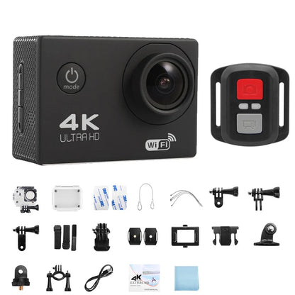 Caméra d'Action 4K avec WiFi noir