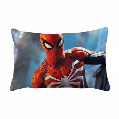 Housse de coussin Spider-Man – design cartoon anime rouge et bleu