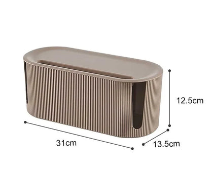 boite range cable et prise rose