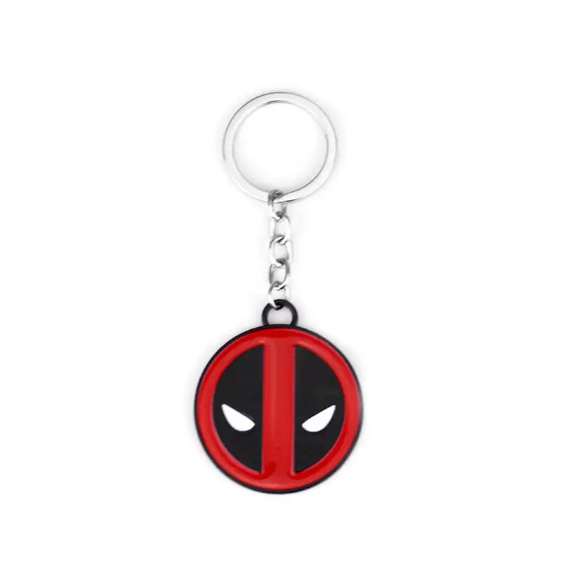 Porte-clés Deadpool Avengers métal poli, cadeau original pour fans de Marvel.