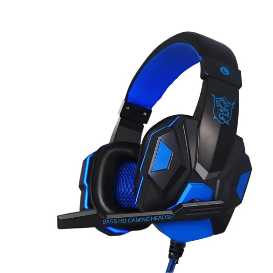 Casque gamer HD bleu