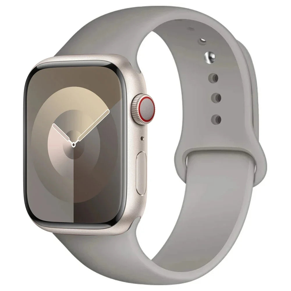 Bracelet silicone rouge – compatible Apple Watch 45 mm