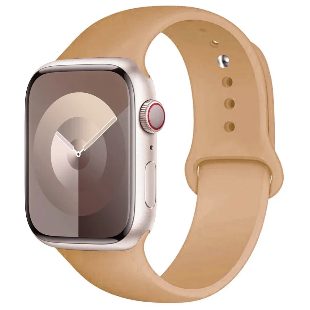 Bracelet iWatch en silicone jaune – compatible toutes séries