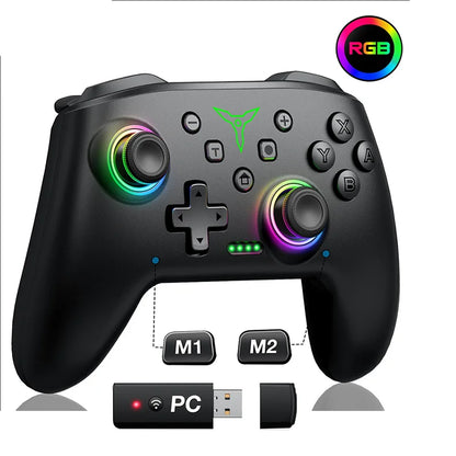 manette gamer pour pc sans fil led