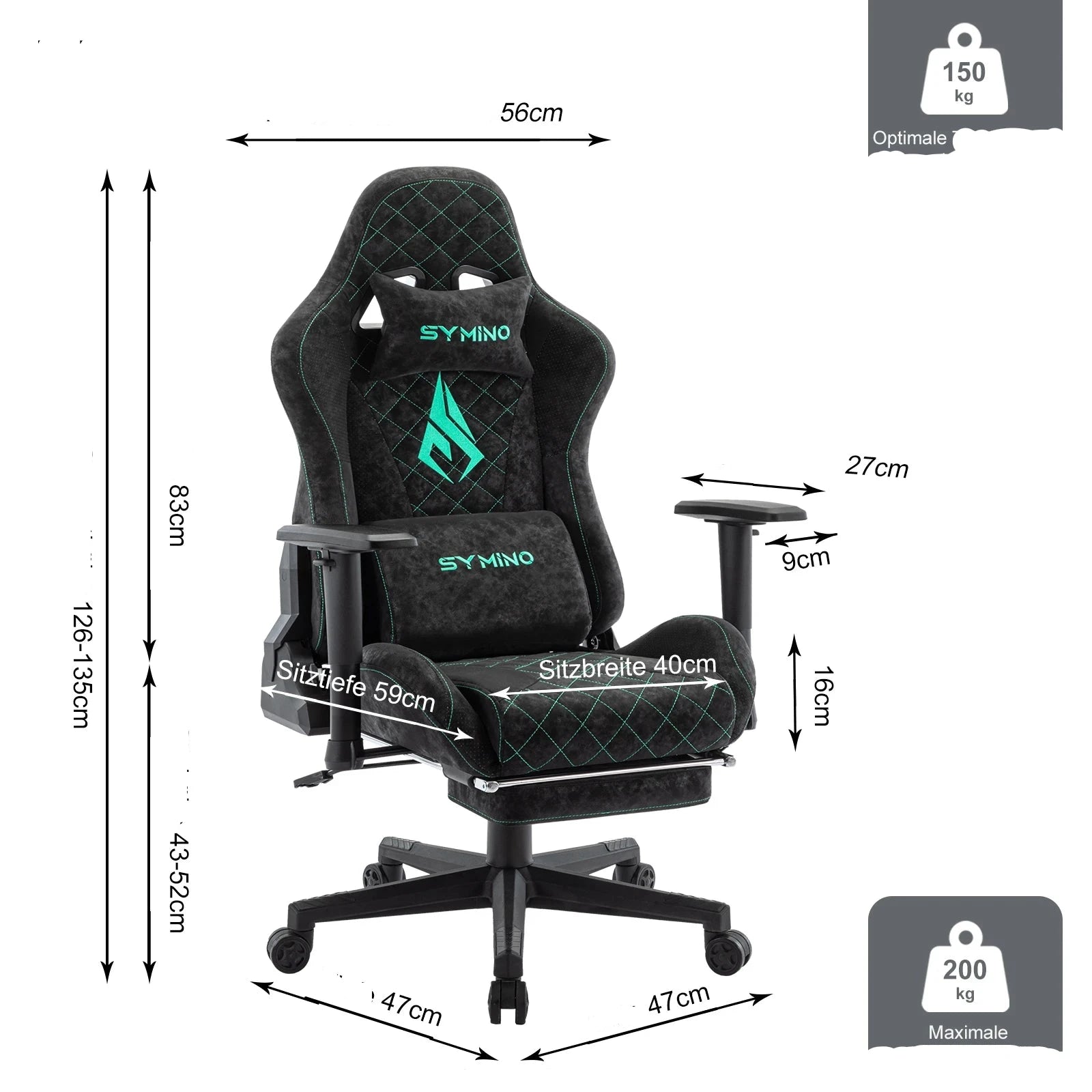 chaise gamer roulette repose main