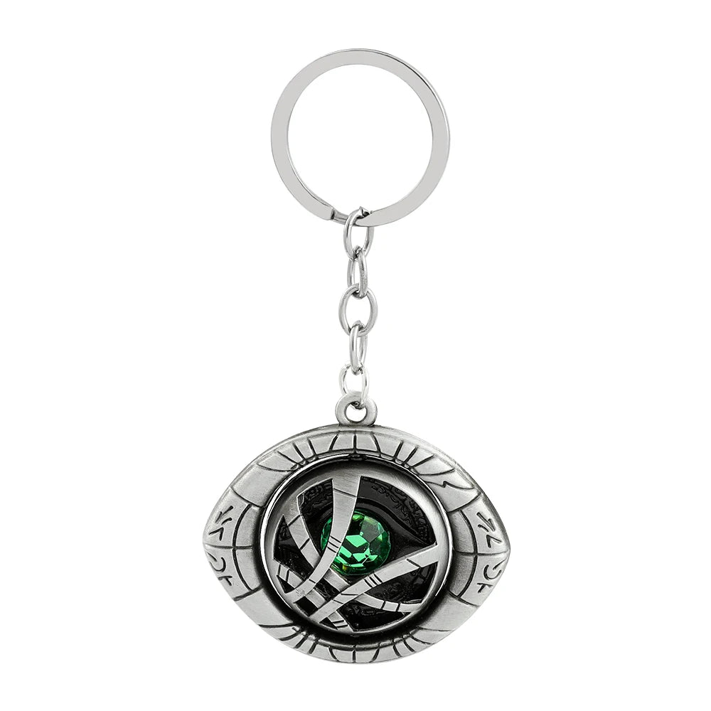 Porte-clés Eye of Agamotto Marvel métal antique, bijou mystique inspiré de Doctor Strange.