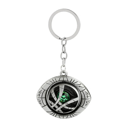 Porte-clés Eye of Agamotto Marvel métal antique, bijou mystique inspiré de Doctor Strange.