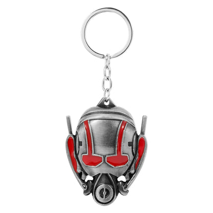 Porte-clés Ant-Man Marvel métal argenté, miniature casque de super-héros Avengers.