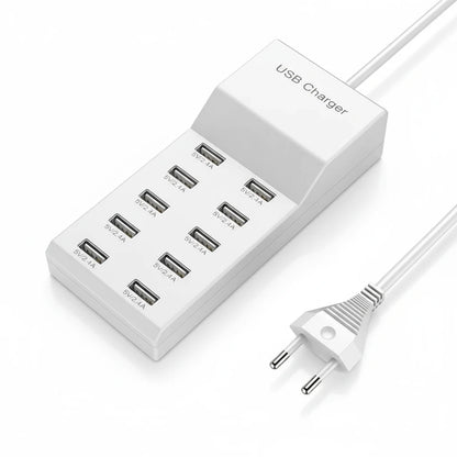 Chargeur mural USB EDUP 10 sorties avec affichage de charge