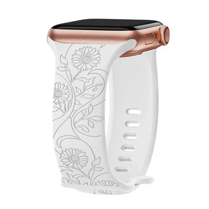 Bracelet Apple Watch en silicone rose – doux et respirant