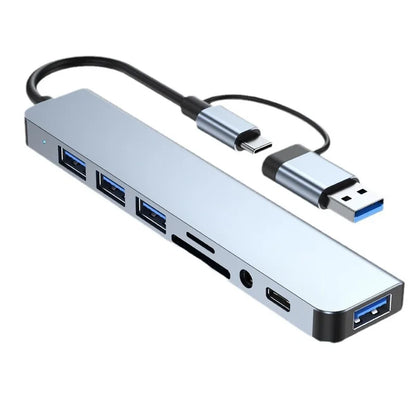 Accessoire USB-C 8 en 2 pour connexion de périphériques et disques externes