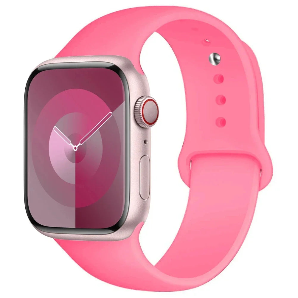 Bracelet Apple Watch silicone blanc – style unisexe