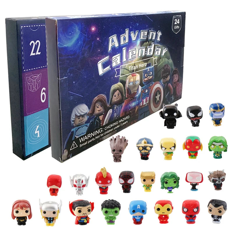 Calendrier de l’Avent Marvel – coffret cadeau avec 24 figurines Avengers