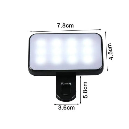 Lampe de remplissage LED de poche à trois couleurs pour selfie