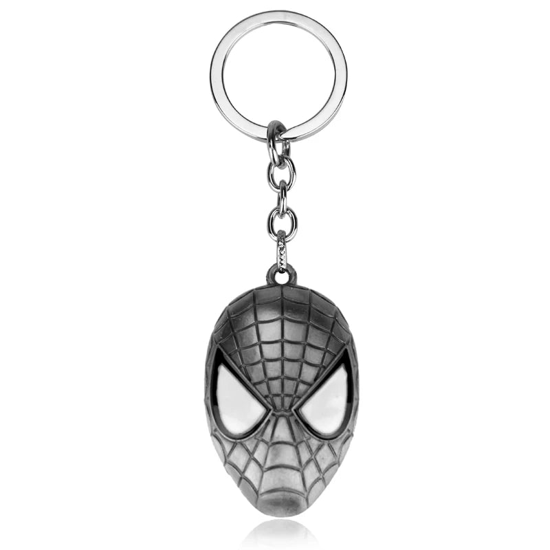 Porte-clés Marvel Spider-Man tête métal, design réaliste antirouille.
