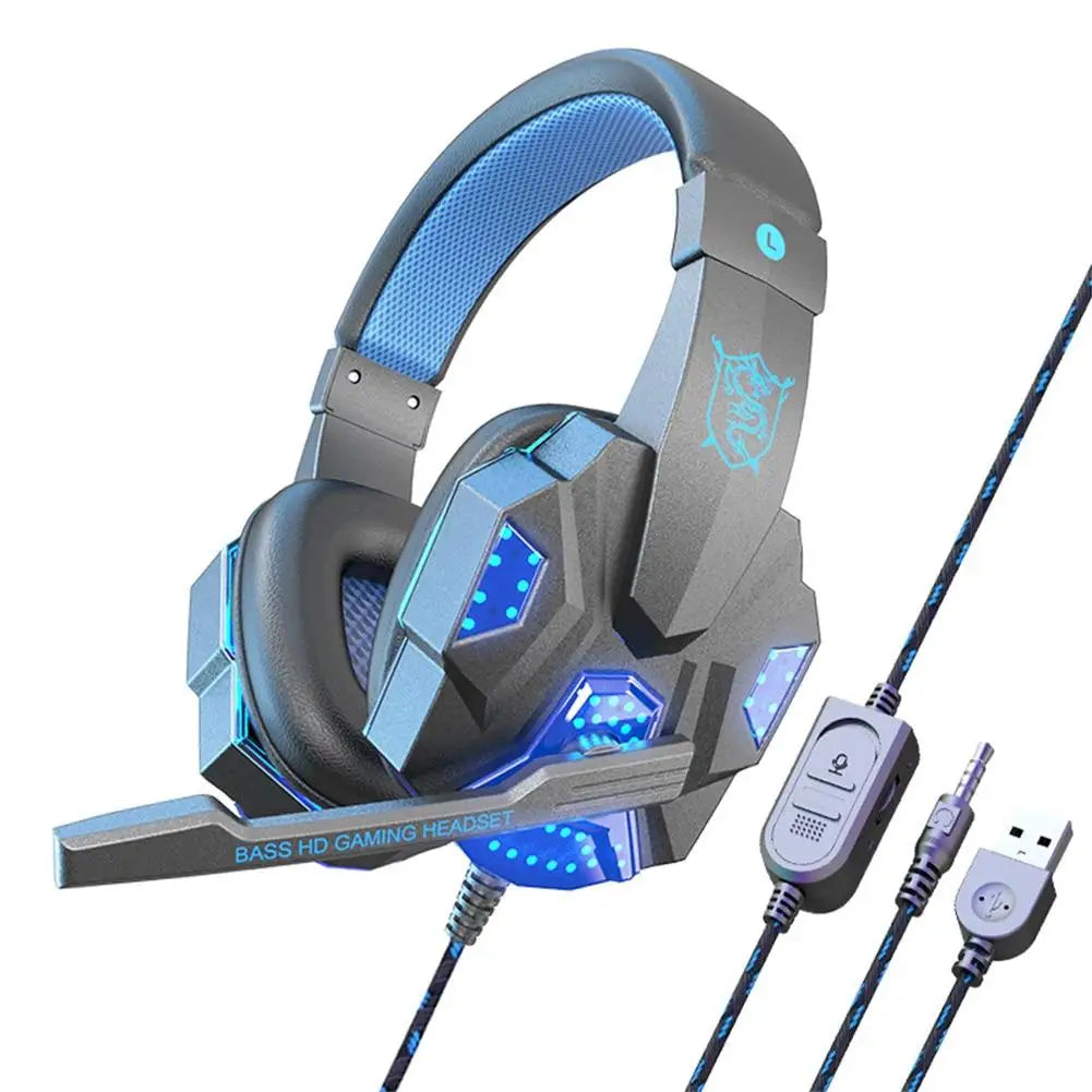 casque gamer couleur bleu clair