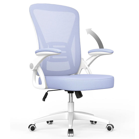 chaise ergonomique bleu violet