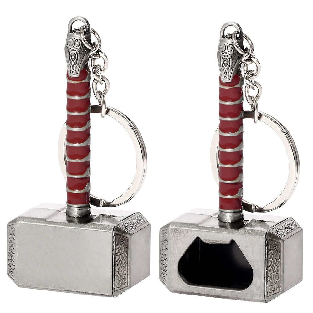 Porte-clés Thor Mjolnir Marvel accessoire geek robuste et élégant.