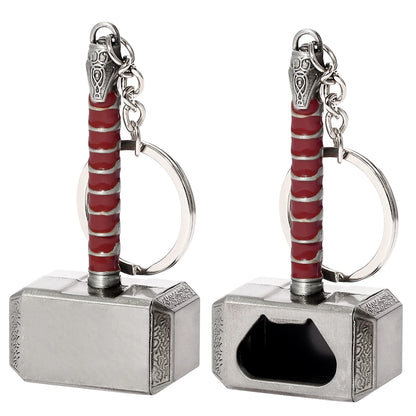 Porte-clés Thor Mjolnir Marvel accessoire geek robuste et élégant.